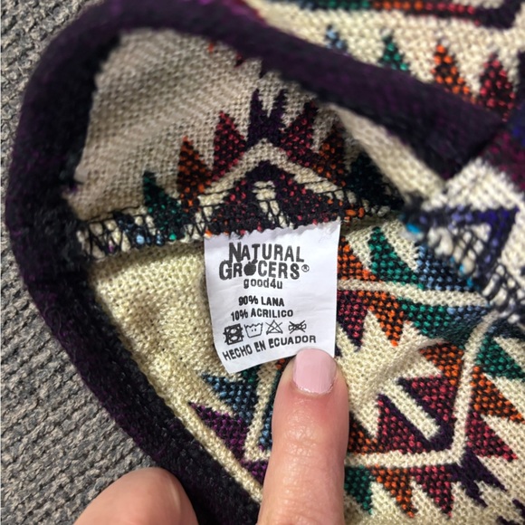 Handcrafted Natural Grocers Ecuadorian Tote Bag Llama Alpaca Wool‎ - Picture 4 of 4